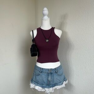 Free People Burgundy Tank Top